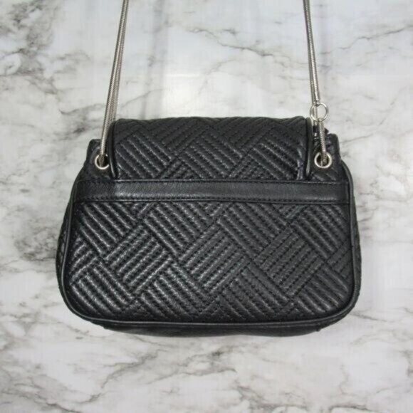 BCBGMaxAzria Bag BlackCrossbody Quilted Chain Purse Leather - Picture 2 of 13